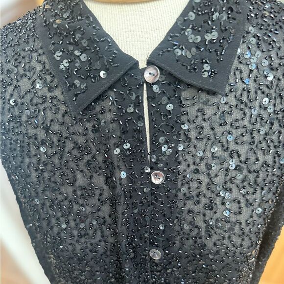 Chicos dazzling sparkle cardigan/top. Gorgeous statement piece for your event. - Picture 1 of 11